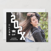 Invitation Classe moderne de 2023 Grad PHOTO Grad Graduation  (Devant)
