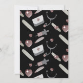 Invitation Classe moderne de 2023 Médicale Nurse Graduate Par (Dos)