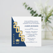 Invitation Classe moderne de 2023 Navy Blue Graduation Party (Debout devant)