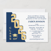 Invitation Classe moderne de 2024 Grad Blue Grad Graduation P (Devant)