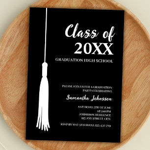 Invitation Classe Moderne De 2024 Grad Tassel Diplôme