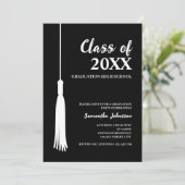 Invitation Classe Moderne De 2024 Grad Tassel Diplôme (Debout devant)