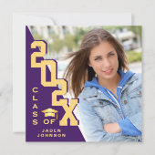 Invitation Classe moderne de 2025 Grad PHOTO Grad Graduation  (Devant)
