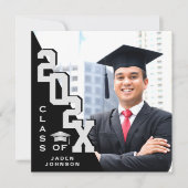 Invitation Classe moderne de 2025 Grad PHOTO Grad Graduation  (Devant)