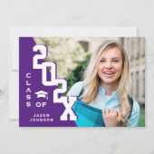 Invitation Classe moderne de 2025 Grad PHOTO Grad Graduation  (Devant)