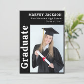 Invitation Classe moderne de 2025 Grad Photo Grad Graduation (Debout devant)