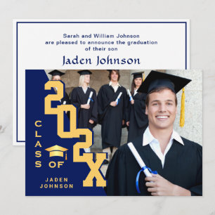 Invitation Classe moderne de 2025 Grad PHOTO Grad Graduation