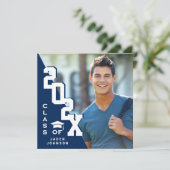 Invitation Classe moderne de 2025 Grad PHOTO Grad Graduation (Debout devant)