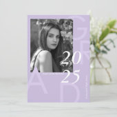 Invitation Classe moderne de 2025 Photo Graduation minimale (Debout devant)