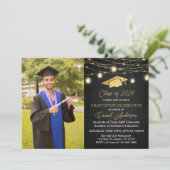 Invitation Classe moderne de 2025 Photo Graduation Party (Debout devant)