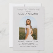 Invitation Classe moderne de la fête de photo de remise des d (Dos)