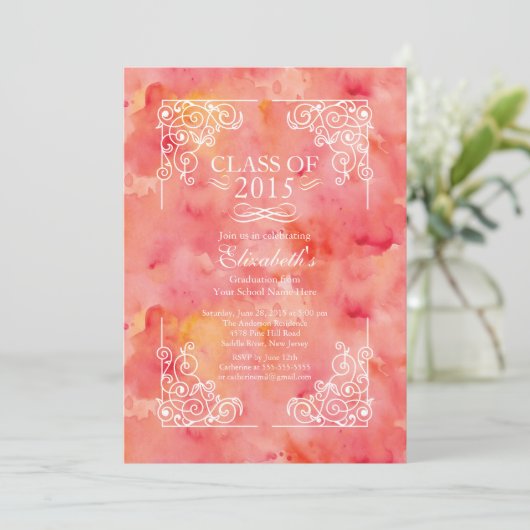 Invitation Classe moderne de l'invitation 2015 de fête de (Debout devant)