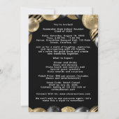 Invitation Classe Moderne Reunion Black Gold (Dos)