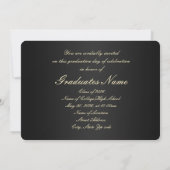 Invitation Classe noire et or 2026 (Dos)
