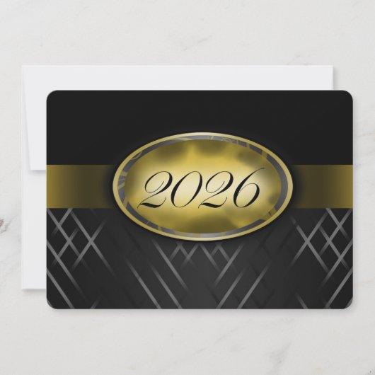 Invitation Classe noire et or 2026 (Devant)