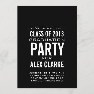 INVITATION CLASSE NOIRE SIMPLE DE L'INVITATION AU PARTI 2013
