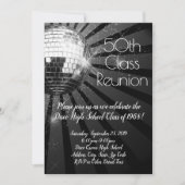 Invitation Classe personnalisable Reunion Silver Disco Ball (Devant)