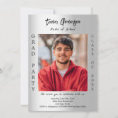 Invitation Classe photo argent de la fête de remise des diplô (Devant)