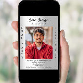 Invitation Classe photo argent de la fête de remise des diplô