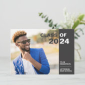 Invitation Classe photo de graduation moderne de 20XX Invitat (Debout devant)
