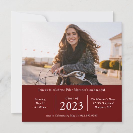 Invitation Classe photo intemporelle de la fête de graduation (Devant)
