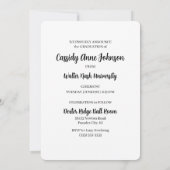 Invitation Classe photo Simple Elegance de 2025 Graduation (Dos)