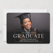 Invitation Classe photo Simple Elegance de 2025 Graduation (Devant)