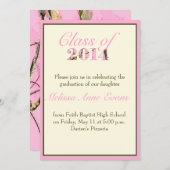 Invitation Classe Pink Camo 2014 Graduation Invite (Devant / Derrière)