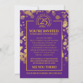 Invitation Classe Purple & Gold Réunion (Devant)
