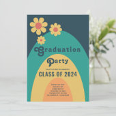Invitation Classe rétro de 2024 Graduation Party (Debout devant)