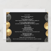Invitation Classe Reunion 20 ans moderne Black Gold Invitatio (Dos)