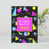 Invitation Classe Reunion Retro School 80's Style (Debout devant)