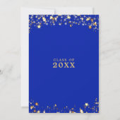 Invitation Classe Reunion Royal Blue Gold Star Éclairage chaq (Dos)