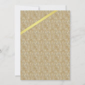 Invitation Classé Romantique Gold & White Anniversaire Party (Dos)