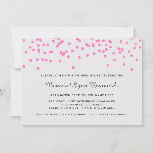 Invitation Classe rose de Annonces de Graduation 2015 (Dos)