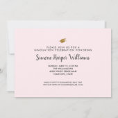 Invitation Classe rose pâle de 20XX Graduation Photo Collage (Dos)