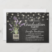 Invitation Classe Rustic Lavender Graduation Party de 2025 (Devant)