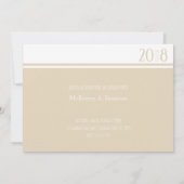 Invitation Classe Sandy & White moderne d'invitations photo (Dos)