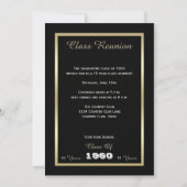 Invitation Classe secondaire Réunion Noir et Or (Devant)