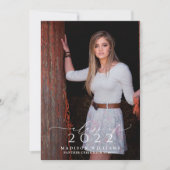 Invitation Classe simple de 2022 Blue 2 Photo Graduation Part (Devant)