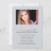 Invitation Classe simple de 2022 Blue 2 Photo Graduation Part (Dos)