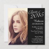 Invitation Classe simple et élégante de l'invitation de fin d (Dos)