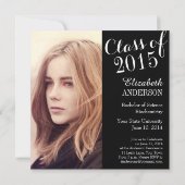 Invitation Classe simple et élégante de l'invitation de fin d (Dos)