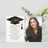 Invitation Classe simple moderne de 2023 Photo Graduation Par (Debout devant)