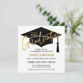 Invitation Classe simple moderne de 2024 Graduation Party (Debout devant)