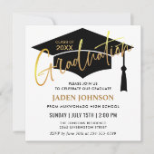 Invitation Classe simple moderne de 2024 Graduation Party (Devant)