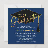 Invitation Classe simple moderne de 2024 Graduation Party (Devant)