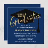 Invitation Classe simple moderne de 2024 Graduation Party (Devant / Derrière)