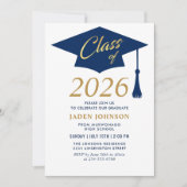 Invitation Classe simple moderne de 2025 Photo Graduation Par (Devant)