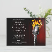 Invitation Classe Stage Microphone karaoké adulte (Debout devant)